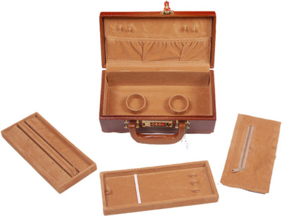 

Bulaky vanity case Jewellery Vanity Box(Tan)