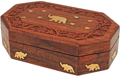 

Desi Karigar Jewellery Box Jewellery Vanity Box(Brown)