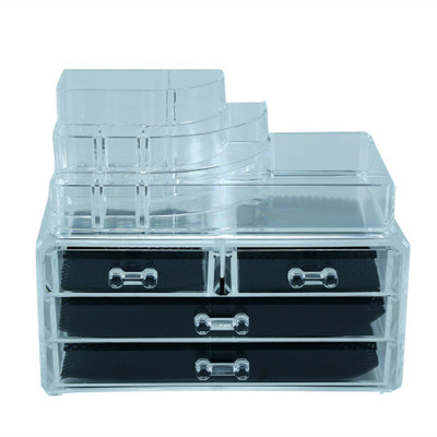 

Kurtzy Double Layer Organiser Jewellery Organiser Vanity Box(Transparent)