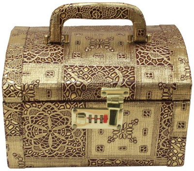 

Bonanza Palki Makeup box Vanity Box(Golden)