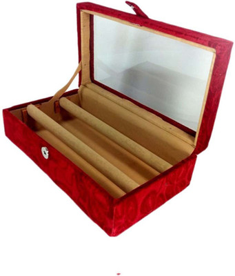

Ermani Export Traditional 2 Rod Bangle Care Vanity Box(Red)