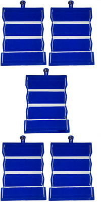 

Abhinidi Set of 5 velvet Earring Folder case Jewellry storage travelling Jewellery Vanity Box(Blue)
