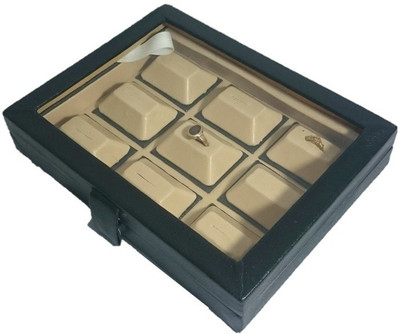 

Addyz Premium Men's and women's Rings Storage Box Case Jewellery Vanity Box(Black)