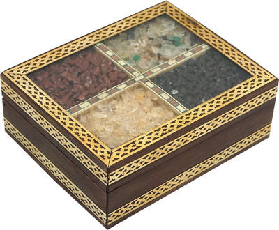 

R S Jewels Indian Stone Painting Wooden Handicraft Jewellery Vanity Box(Multicolor)