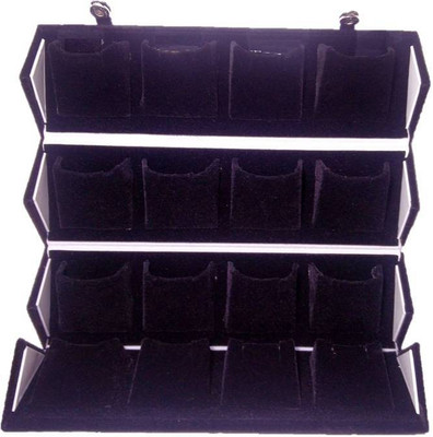 

Addyz Large Earring Folder Case Jewellery Vanity Box(Black)