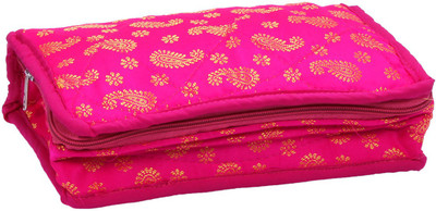 

Pretty Krafts Jewellery Kit Satin Prints Pink Jewel Case Vanity Box(Pink)
