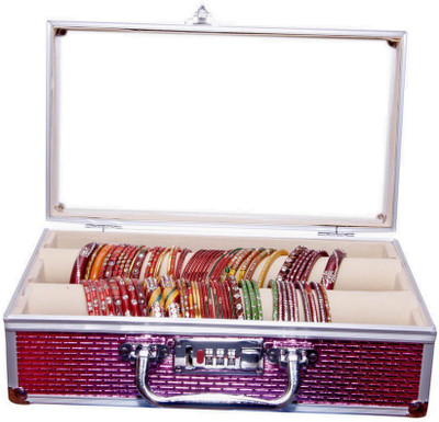 

Satisfaction Royal to store bangles Vanity Box(Pink)