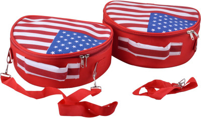 

Styler Vanity Case American Style Set of 2 Red Makeup Vanity Box(Red)