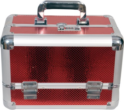 

Bonanza Multi trays cosmetic & Makeup box Vanity Box(Red)