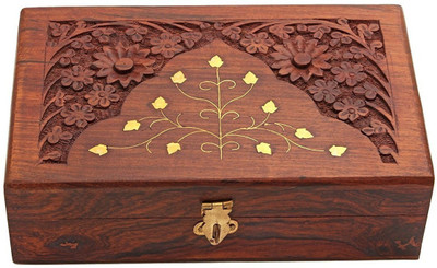 

Desi Karigar Jewellery Box Jewellery Vanity Box(Brown)