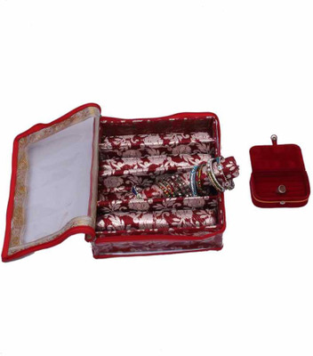 

Kuber Industries Bangle Four Roll & Ring Jewellery Vanity Box(Maroon)