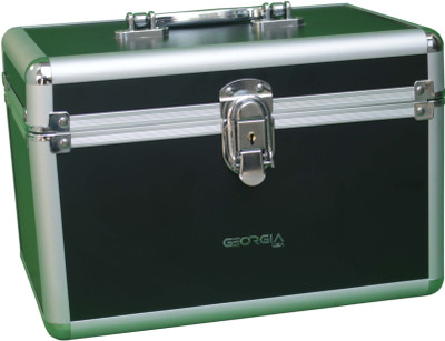 

GeorgiaUsa LARGE COSMETIC BOX Make up and Jewellery Vanity Box(Black, Silver)