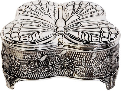 

Orchard Butterfly Decorative Jewellery Vanity Box(Silver)
