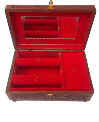 

Handicraft SHEESHAM WOOD MADE BANGLE JEWELLERY Vanity Box(Brown)