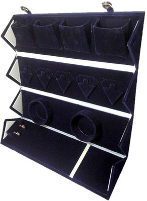 

Addyz Earring, Bangle, Chain Folder jewelry Vanity Box(Blue)