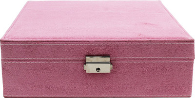 

Styler Square Design Light Pink Multipurpose Box Jewellery Vanity Box(Pink)