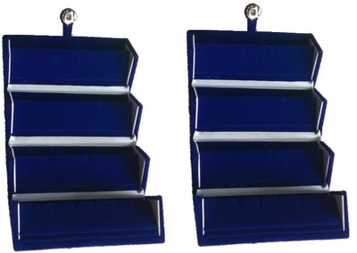 

Abhinidi Pack of 2 Ear Ring Folder Ring case Travelling Pouch Box Vanity Box(Blue)