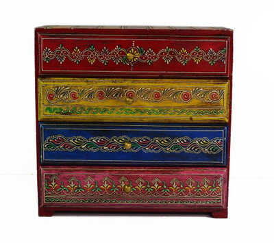 

Artlivo 4 Drawer Multicolor Utility Box Multi porpuse Box Vanity Box(Multicolor)
