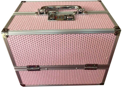 

Platinum Pink Stone Makeup, Jewellery Vanity Box(Pink)