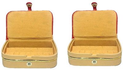 

Addyz Combo Pack Of 2 Pieces Earring Case Jewellery Vanity Box(Rust)