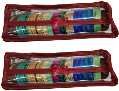 

Addyz 1 Rod Bangle Box Bracelet Bag Jewellery Vanity Box(Maroon)