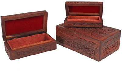 

Desi Karigar 3 Jewellery Box Jewellery Vanity Box(Brown)
