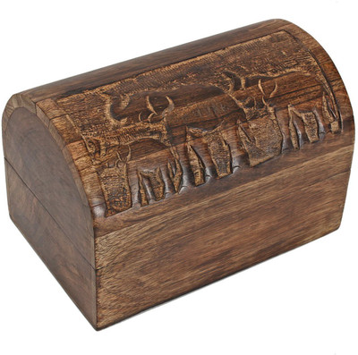 

Store Indya Picturesque Handcarved Jewellery Vanity Box(Brown)