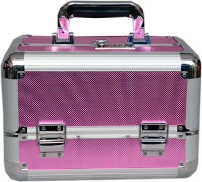 

Bonanza Multi trays cosmetic & Makeup box Vanity Box(Pink)