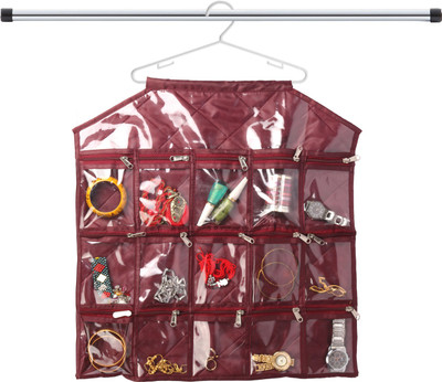 

Glitter Collection Jewellery Organiser Jewellery organiser, Makeup organiser, watch Organiser, multipurpose organiser, Bengal organiser Vanity Box(Red)