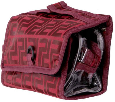 

Kuber Industries Makeup Kit Folding Cum Hanging Jewellery Vanity Box(Maroon)