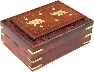 Craftatoz VB-22 perfect for wedding, gifts, make up Vanity Box(Brown)