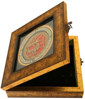 

Indikala Golden Square Warli Dhokra Box Vanity Box