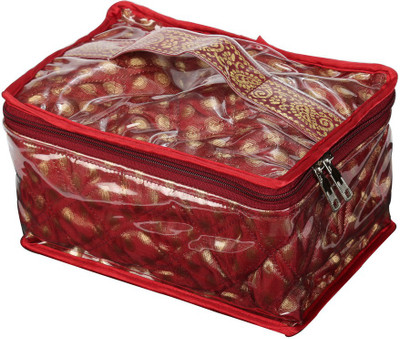 

SuiDhaga Jewellery Kit 6 Tray Jewellery Box Vanity Box(Maroon)