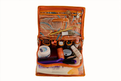 

K&P Large Designer Semi-transparent Makeup and Jewellery Vanity Box(Multicolor)