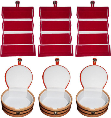

Abhinidi Set of 6 velvet case Ring and Earring storage travelling Folder Jewellery Vanity Box(Multicolor)