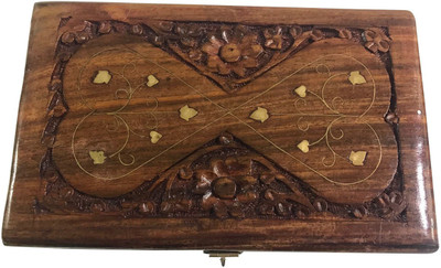 

Toygully wooden cutwork box Multipurpose Vanity Box(Brown)