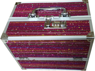 

Platinum 39Rani Makeup, Jewellery Vanity Box(Red)