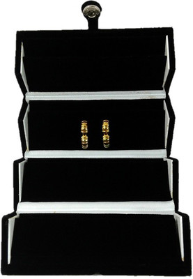 

Addyz Earring Blck Velvet Box Makeup and Jewellery Vanity Box(Black)