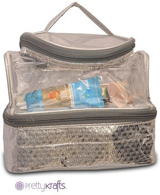 

Pretty Krafts Cosmetic Set Makeup Vanity Box(Silver)