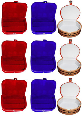

Abhinidi Combo of 9 velvet case Ring and Earring storage travelling Folder Jewellery Vanity Box(Multicolor)