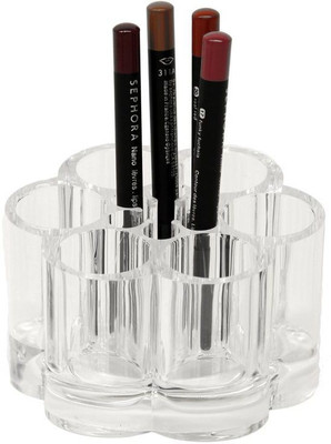 

Sukot Flower Acrylic Case Cosmetic Brush Organizer Holder Makeup case Vanity Box(Clear transparent)