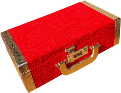 

Bonanza Palki Bangle Jewellery Vanity Box(Red, Gold)