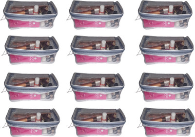 

Addyz Pack Of Twelve Vanity Cosmetic Bag Jewelry Organizer Makeup Storage Jewellery Vanity Box(White)