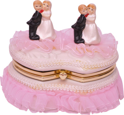

Shubh Upahaar ROYAL COUPLE useful for small jewellery Vanity Box(WHITE AND PINK)