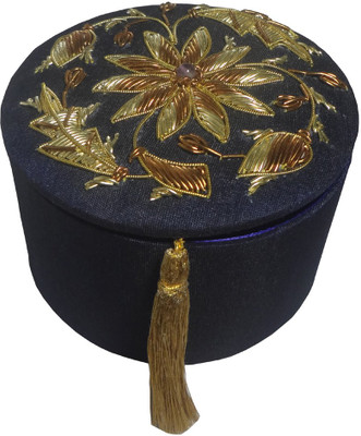 

Avinash Handicrafts Round Box 9x9 cm Blue Jewellery box, Multipurpose Box, Makeup Box Vanity Box(Blue)
