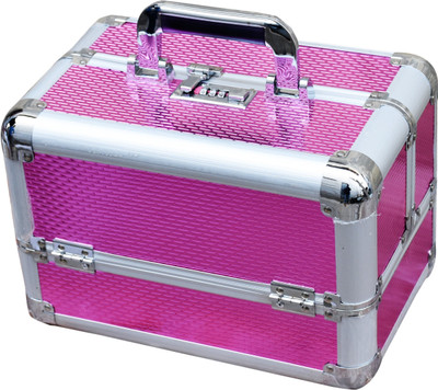 

Satisfaction Affinity to store cosmetic items Vanity Box(Pink, Silver)