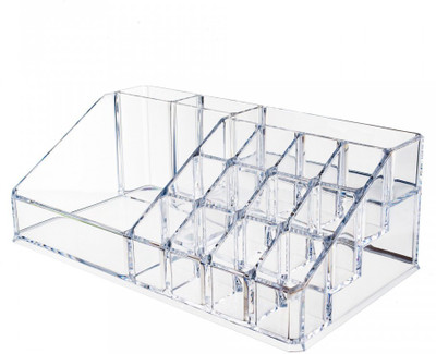 

Allure Acrylic Cosmetic Organizer 16 Section Makeup Jewellery Precious Metal Storage Case Women/Girl Vanity Box(Transparent)
