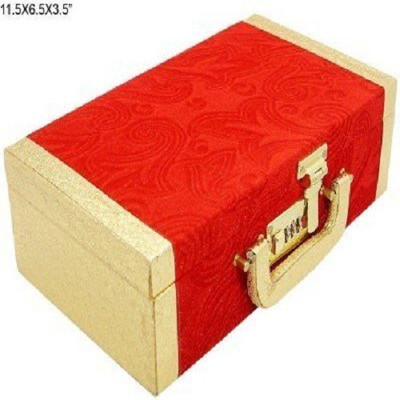 

Kuber Industries 2 Rods Transparent Bangle Organizer Box Velvet Coated Storage Case With lock System Make Up Vanity Box(Red)