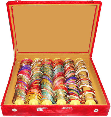 

Atorakushon 6 Roll Rod Bangles Jewelry Storage Vanity Box(Maroon)