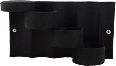 

Memu 3 Multi-Tier Circle Compartments Jewellery Box Vanity Box(Black)